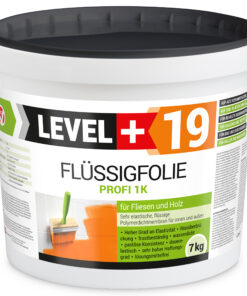 Flüssigfolie in 1K Dichtfolie Abdichtfolie Abdichtung Terassen Keller Bad Dusche 7Kg LEVEL+19