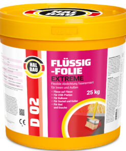 Flüssigfolie Flex 25Kg Wasserdichte Schicht Dichtfolie Außen Balkon Dusche Bad D02
