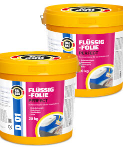 Flüssigfolie in 1K Dichtfolie Abdichtfolie Abdichtung Bad Dusche Küche Wasserdicht 40Kg HALBAU D01