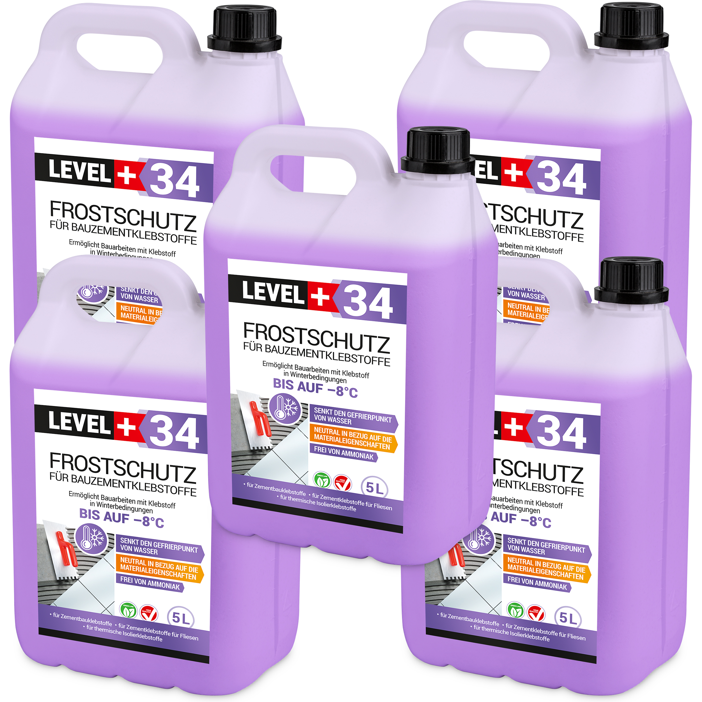 Frostschutz für Zementkleber 25L Fliesenkleber thermische Isolierklebstoffe LEVEL+34