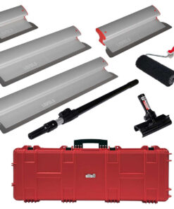 LEVEL5 Flächenspachtel Profi Set Koffer Trockenbau Adapter Stiel Roller 5-550