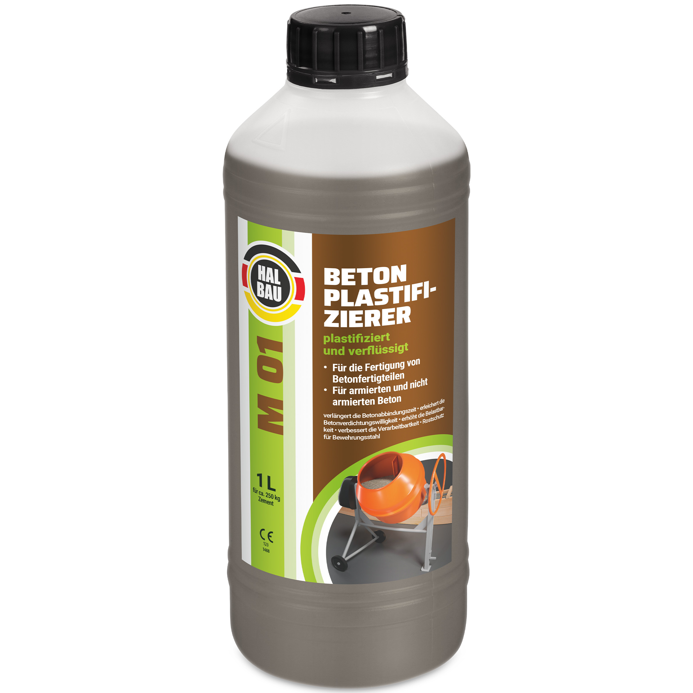 Betonverflüssiger 2L Plastifizierer Betonzusatzmittel Verzögerer Rostschutz für Bewehrungsstahl M01 – Bild 2