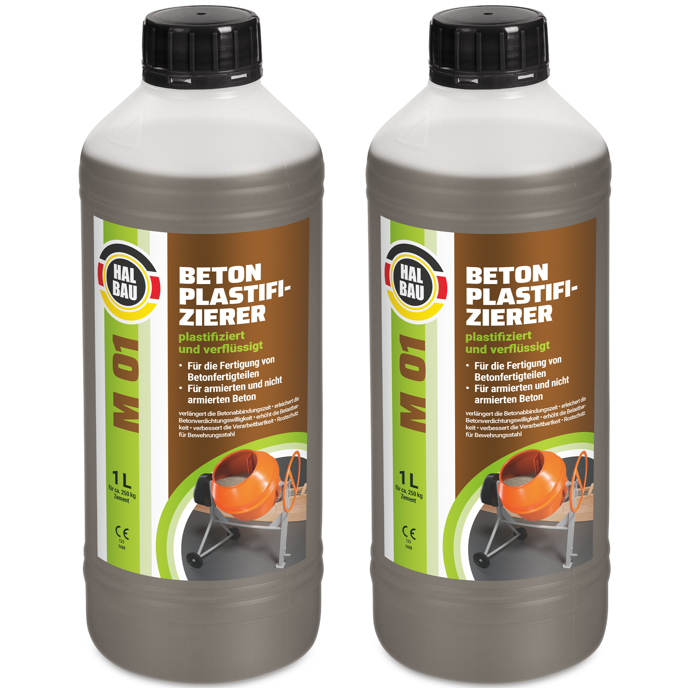 Betonverflüssiger 2L Plastifizierer Betonzusatzmittel Verzögerer Rostschutz für Bewehrungsstahl M01