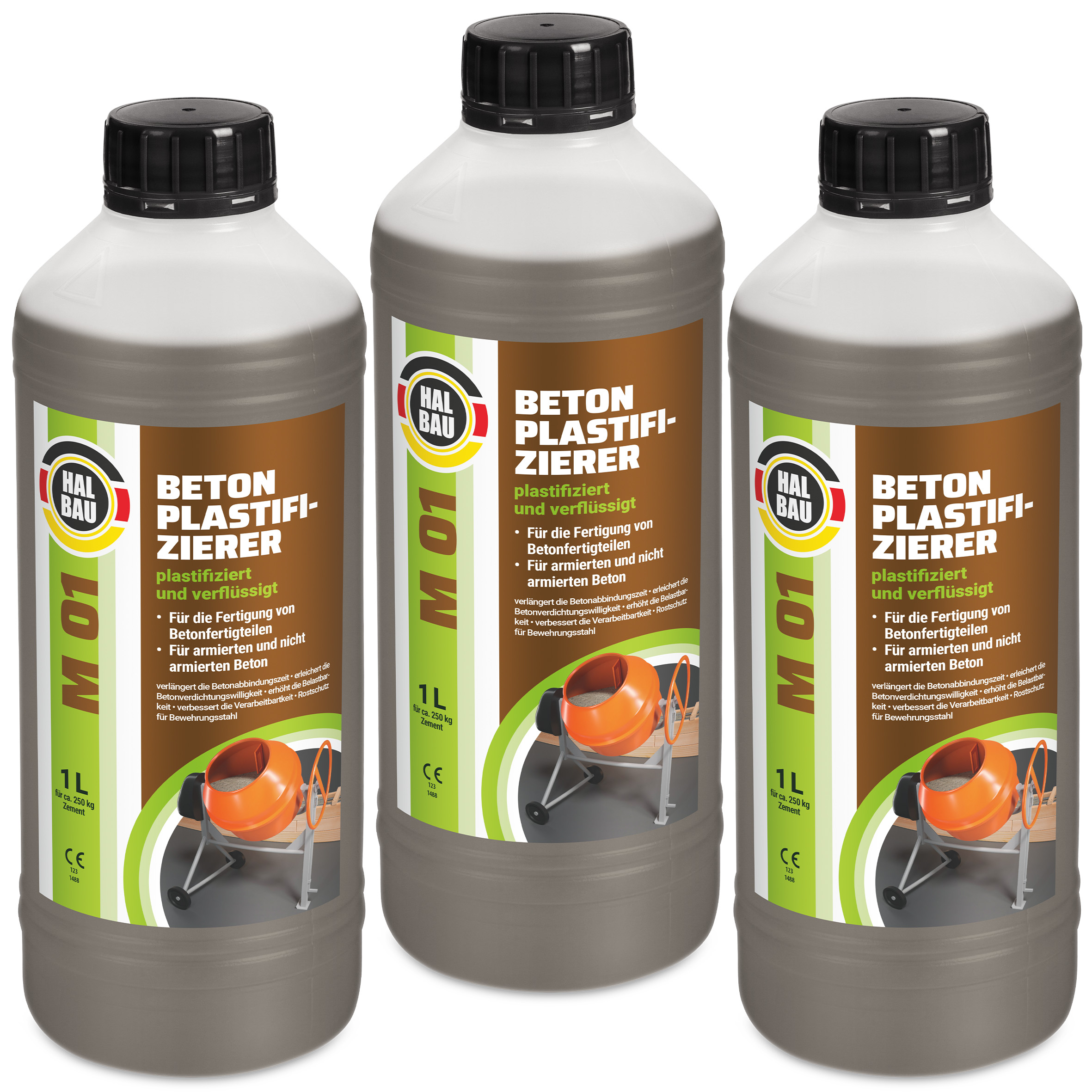 Betonverflüssiger 3L Plastifizierer Betonzusatzmittel Verzögerer Rostschutz für Bewehrungsstahl M01