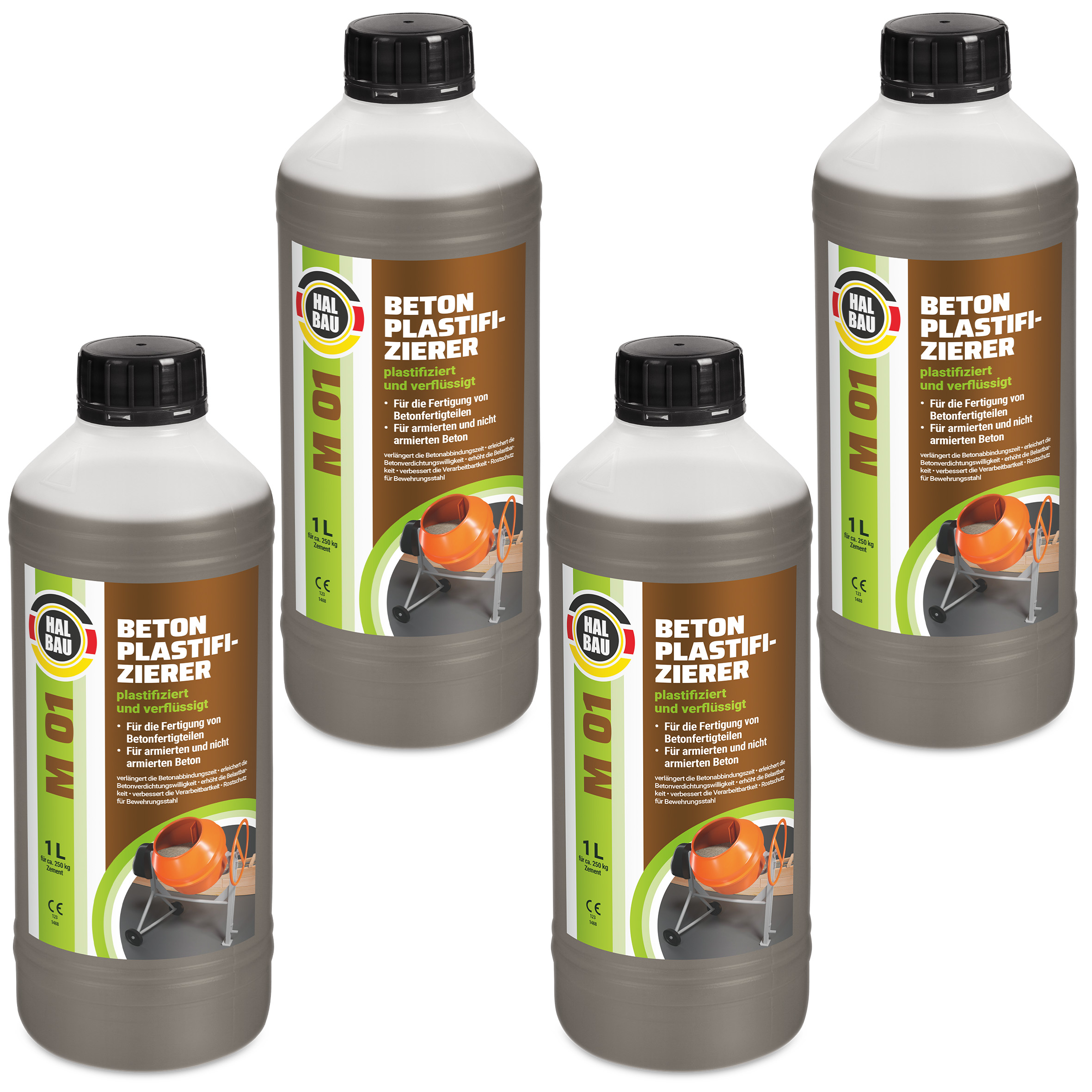 Betonverflüssiger 4L Plastifizierer Betonzusatzmittel Verzögerer Rostschutz für Bewehrungsstahl M01