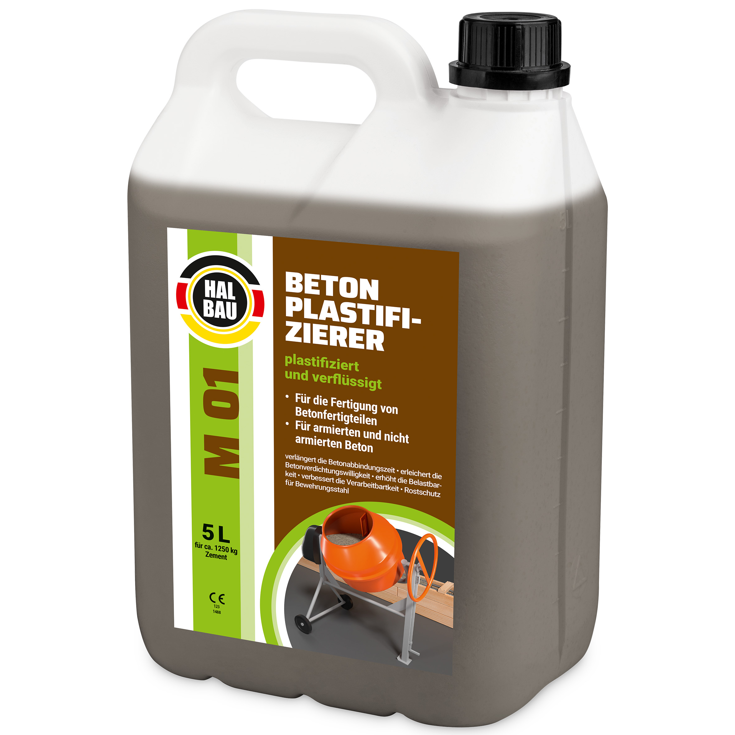 Betonverflüssiger 15L Plastifizierer Betonzusatzmittel Verzögerer Rostschutz für Bewehrungsstahl M01 – Bild 2