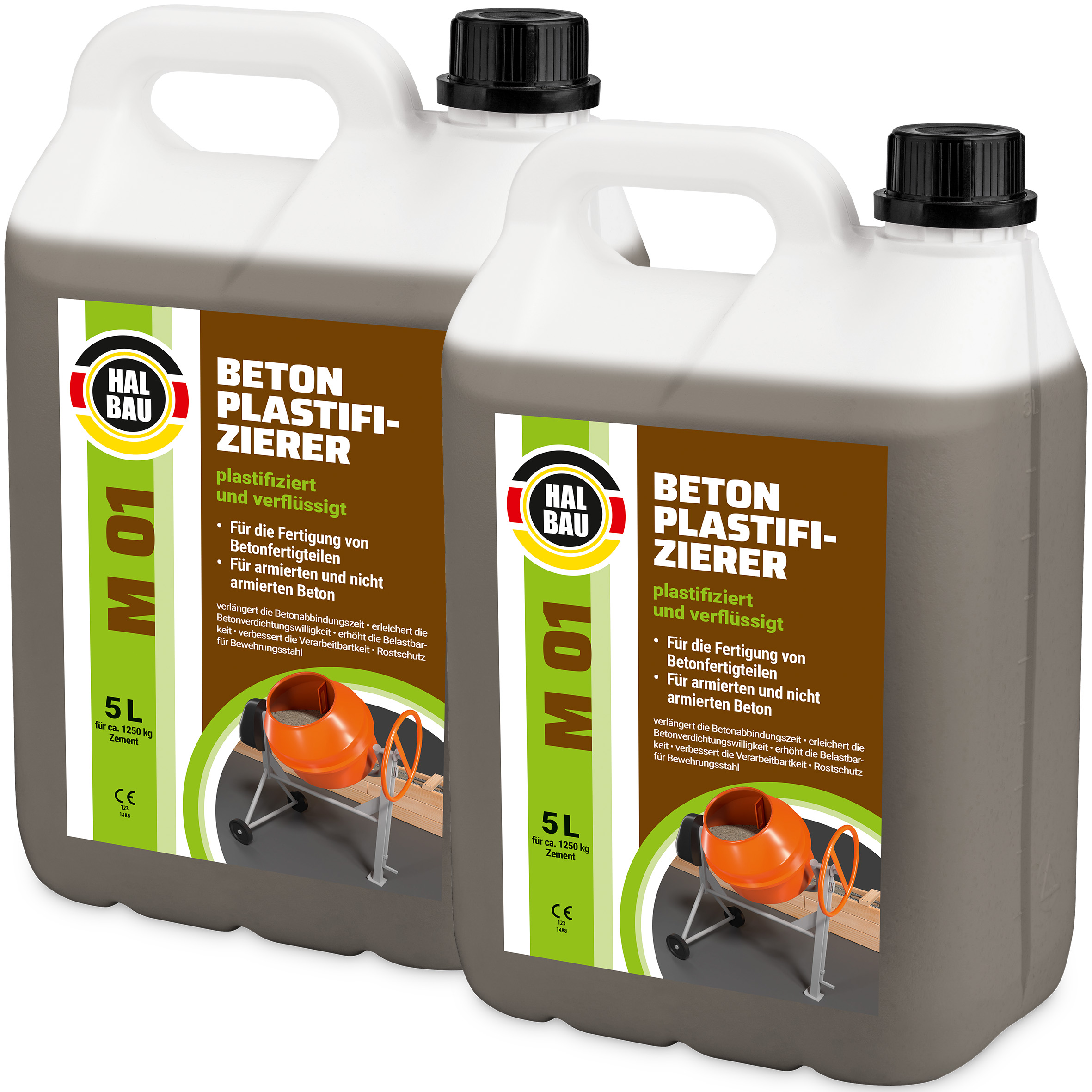 Betonverflüssiger 10L Plastifizierer Betonzusatzmittel Verzögerer Rostschutz für Bewehrungsstahl M01