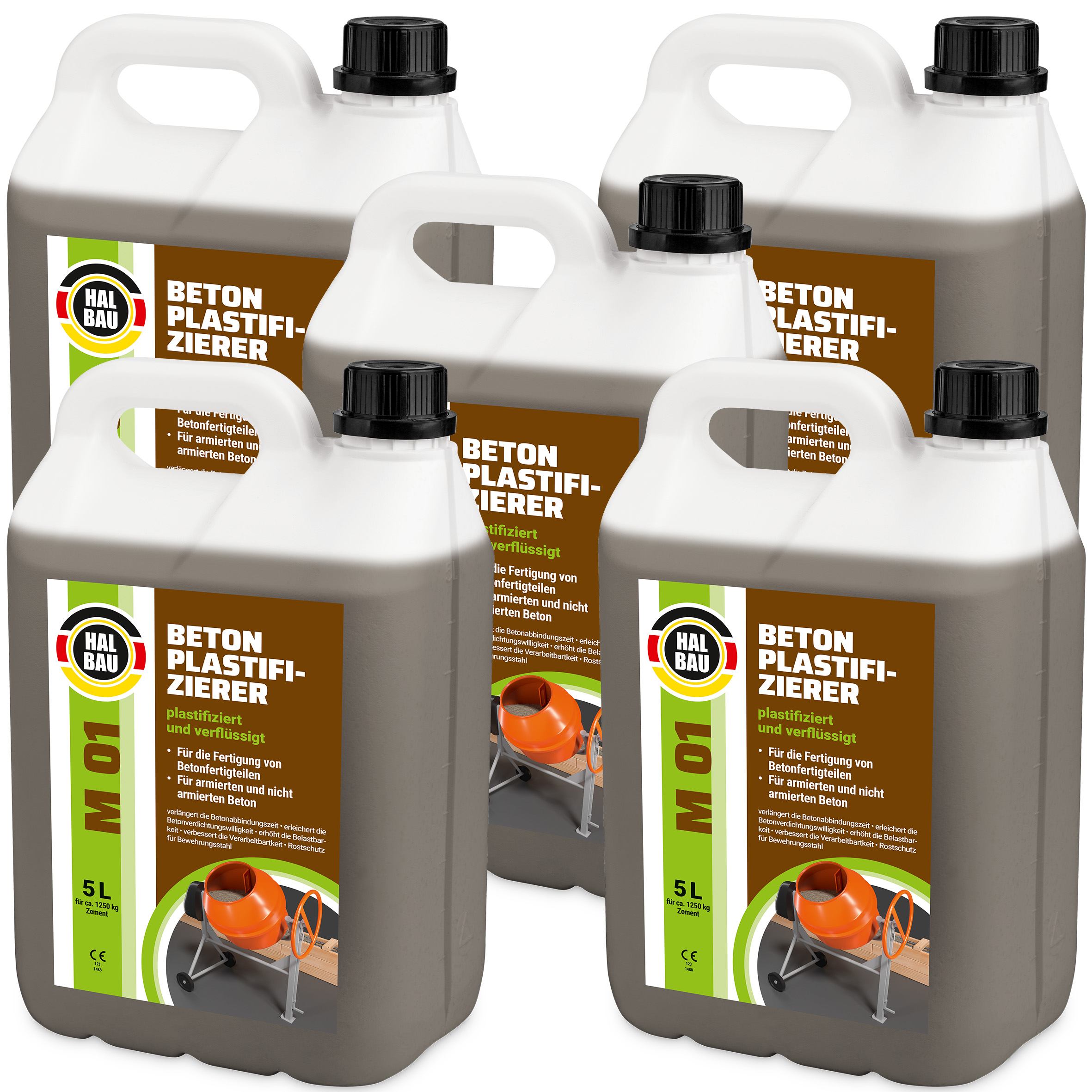 Betonverflüssiger 25L Plastifizierer Betonzusatzmittel Verzögerer Rostschutz für Bewehrungsstahl M01