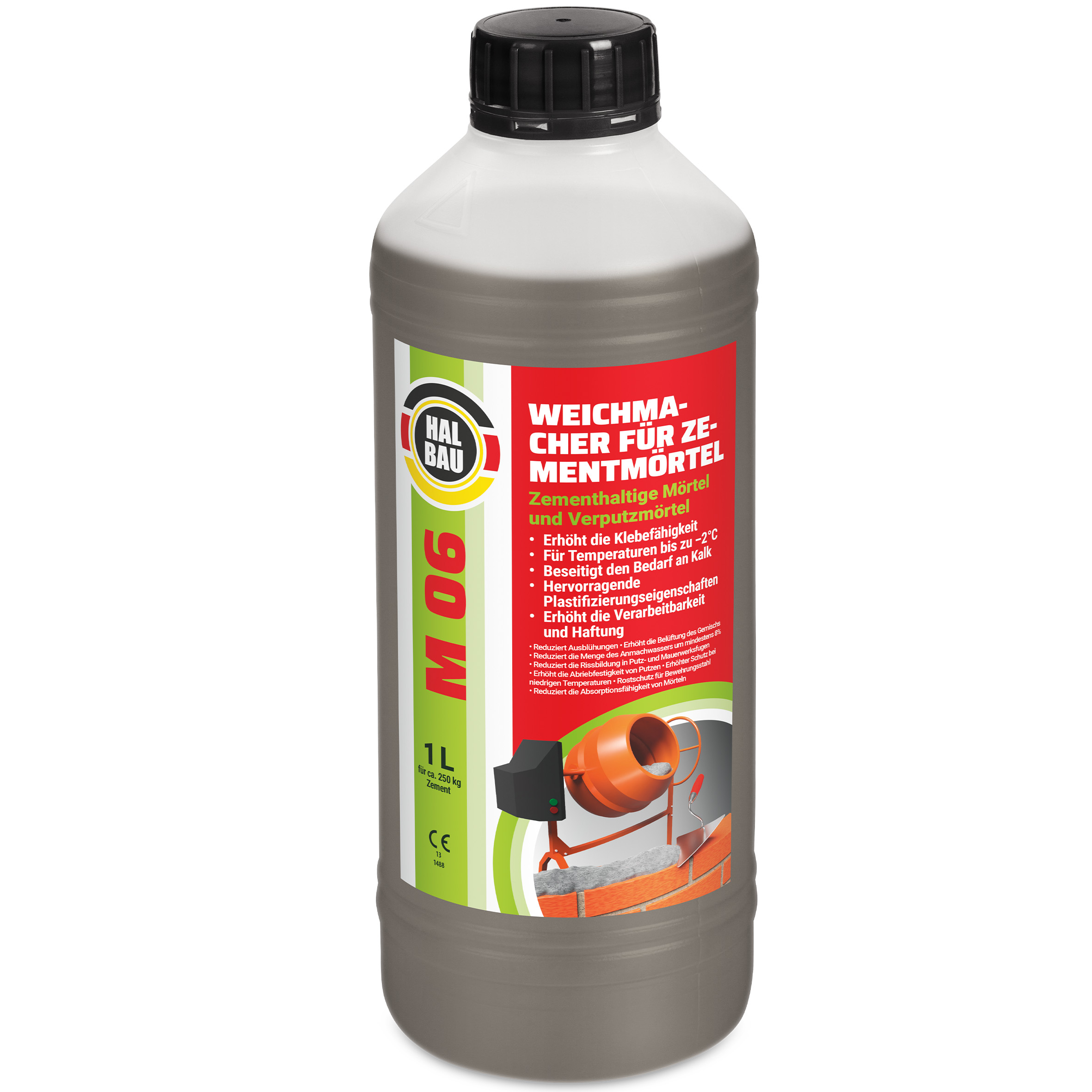 Weichmacher für Baumörtel 4L Flüssig Ersetzt Kalk in Mauer- und Putzmörteln für Temperaturen bis -2°C M06 – Bild 2