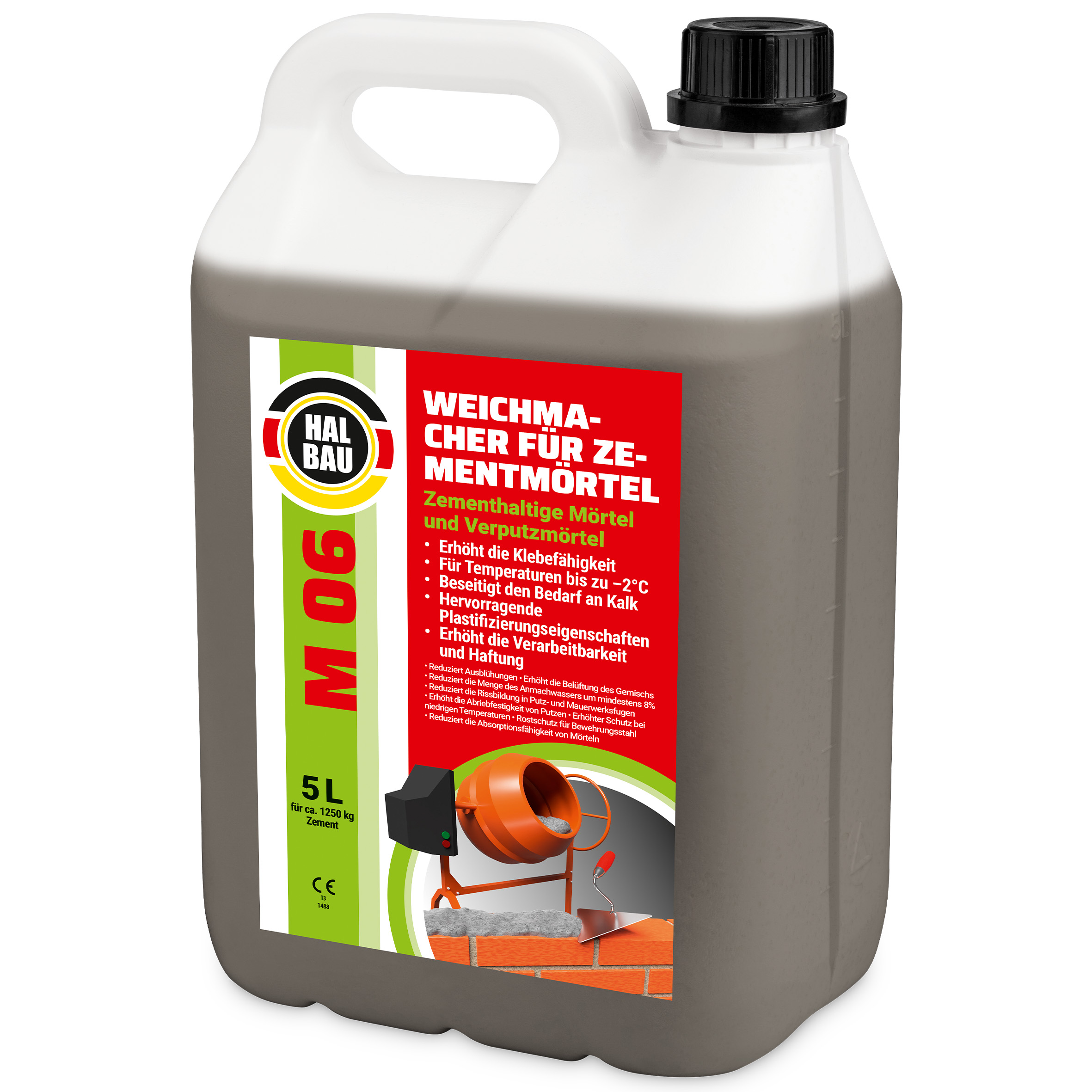 Weichmacher für Baumörtel 30L Flüssig Ersetzt Kalk in Mauer- und Putzmörteln für Temperaturen bis -2°C M06 – Bild 2
