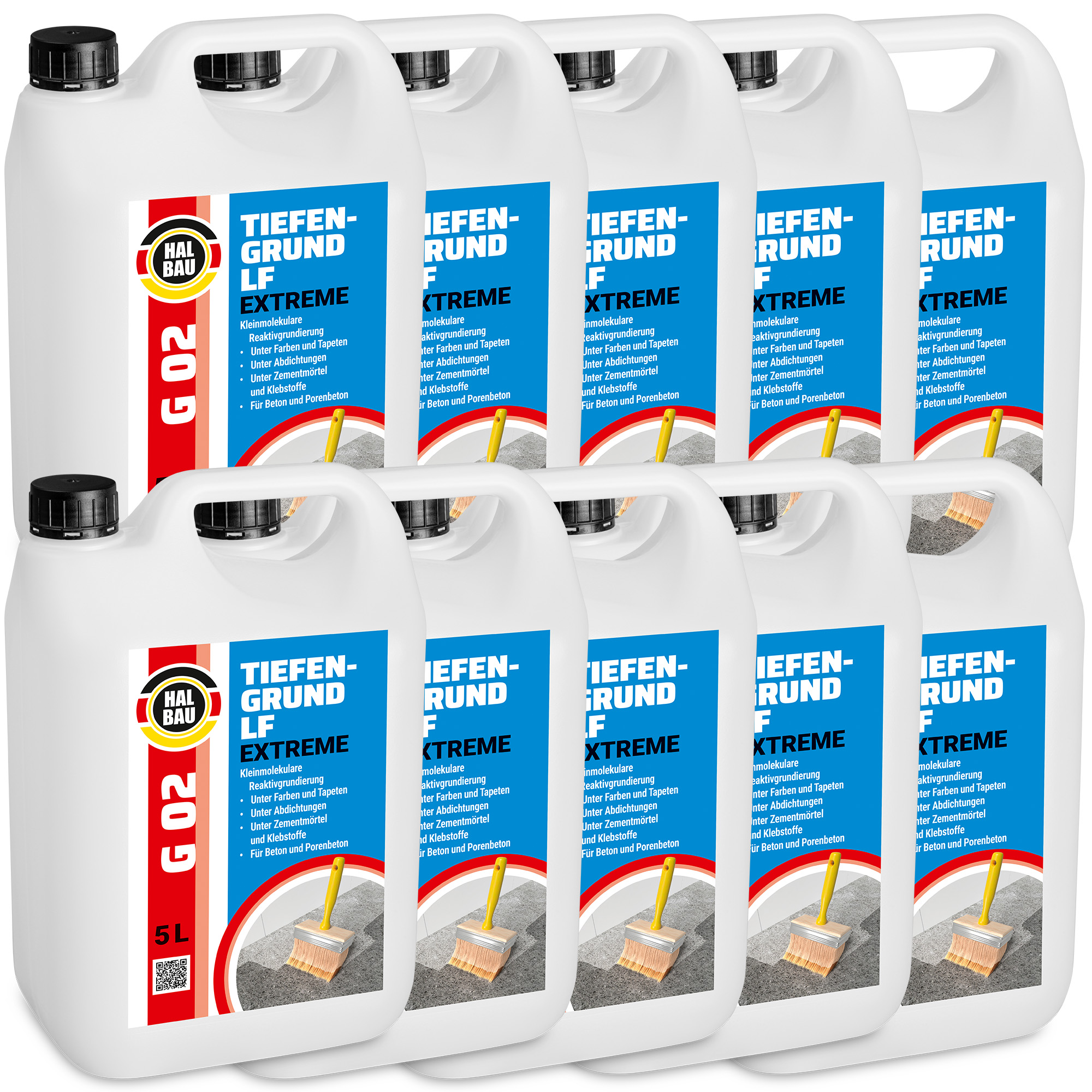 Tiefengrund LF Extreme 50L Reaktiv Silikatgrund Voranstrich Farben Tapeten Tiefgrund HALBAU G02