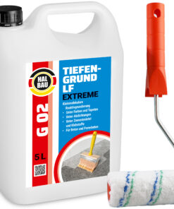 Tiefengrund LF 5L Reaktiv Silikatgrund Primer Farben Tapeten HALBAU G02 + Farbroller 10cm