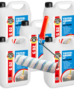 Tiefengrund LF 25L Reaktiv Silikatgrund Primer Farben Tapeten HALBAU G02 + Farbroller 25cm