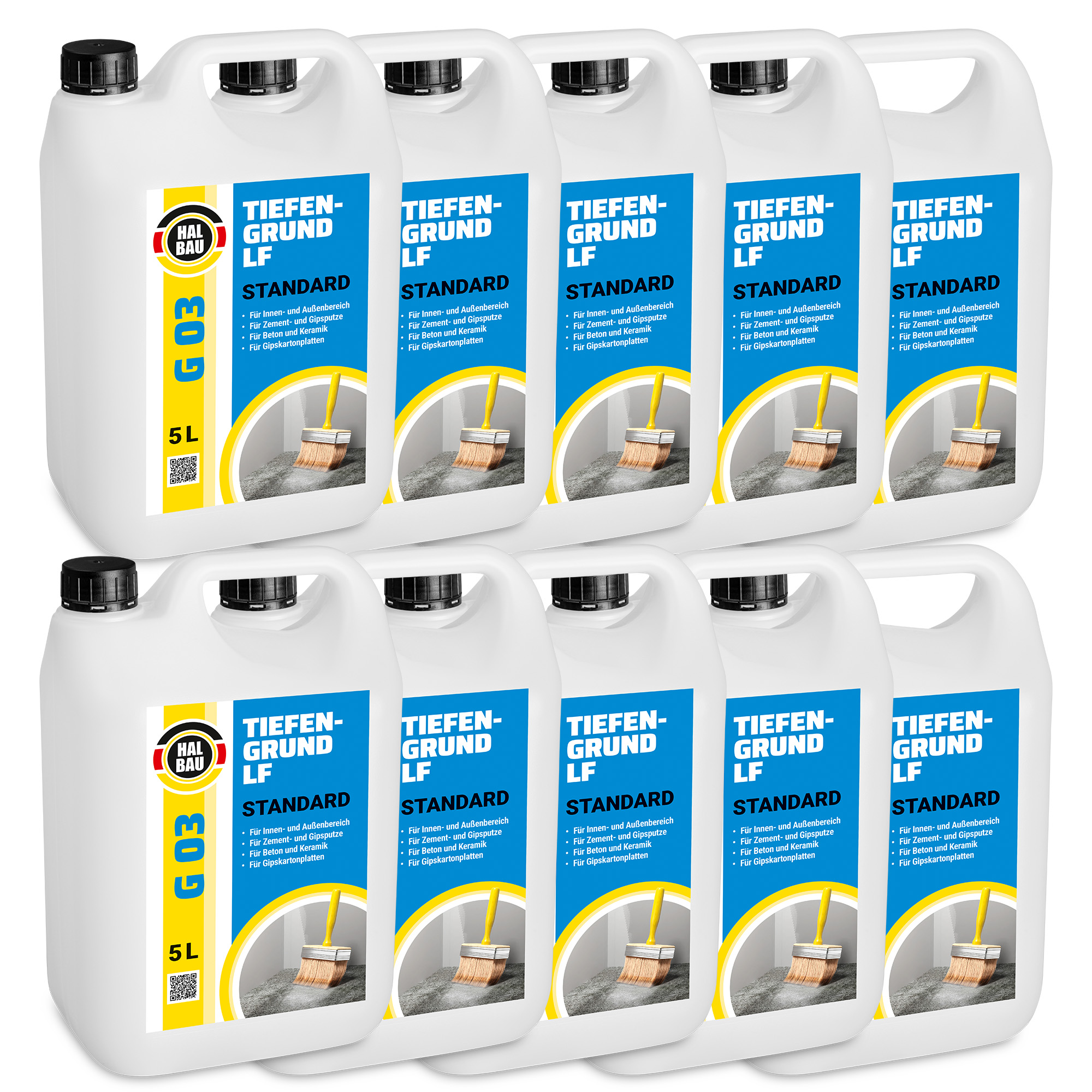 Tiefengrund LF Standard 50L Acryl-Grundierungsemulsion auf Wasserbasis Farben Tapeten HALBAU G03