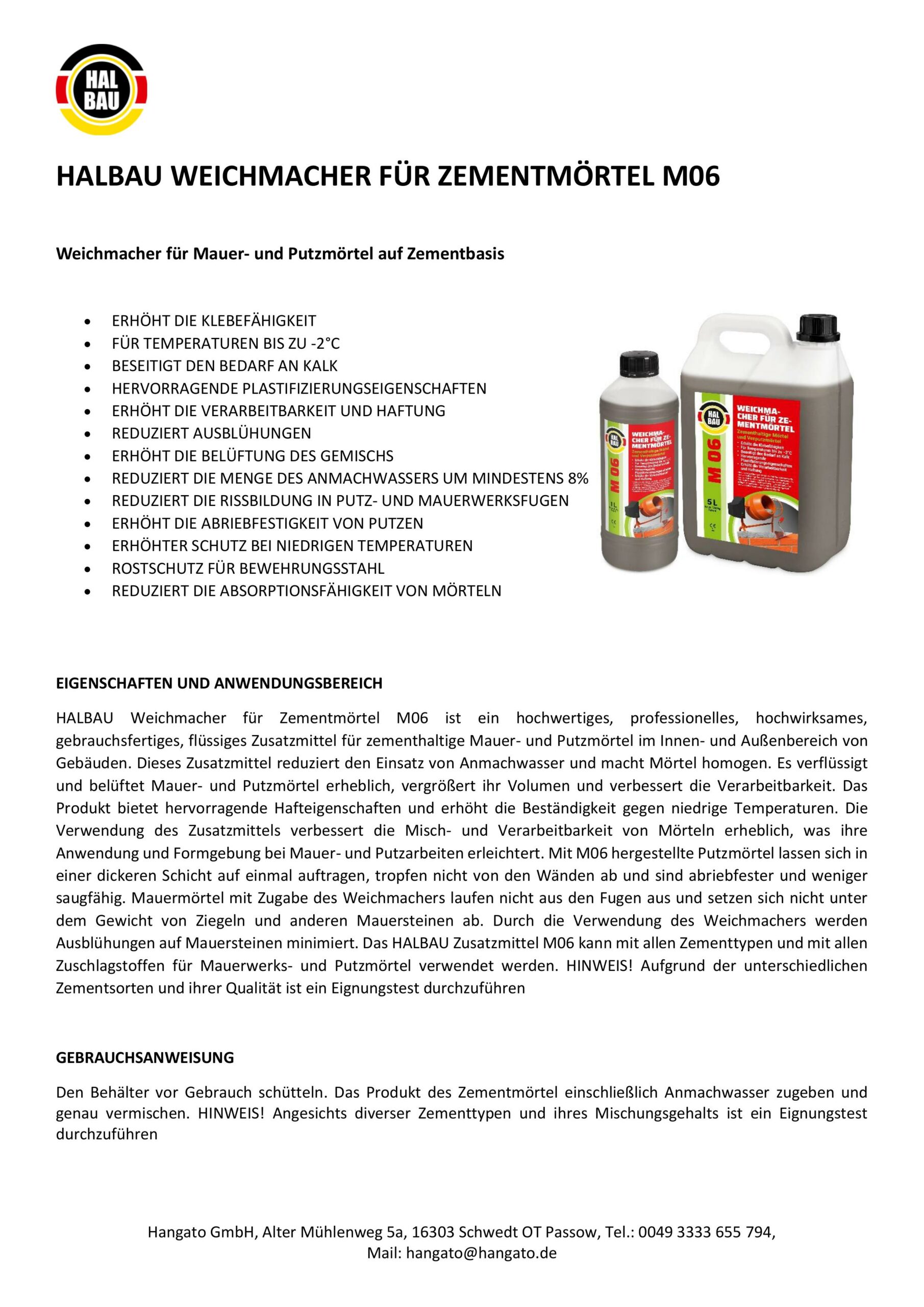Weichmacher für Baumörtel 30L Flüssig Ersetzt Kalk in Mauer- und Putzmörteln für Temperaturen bis -2°C M06 – Bild 3