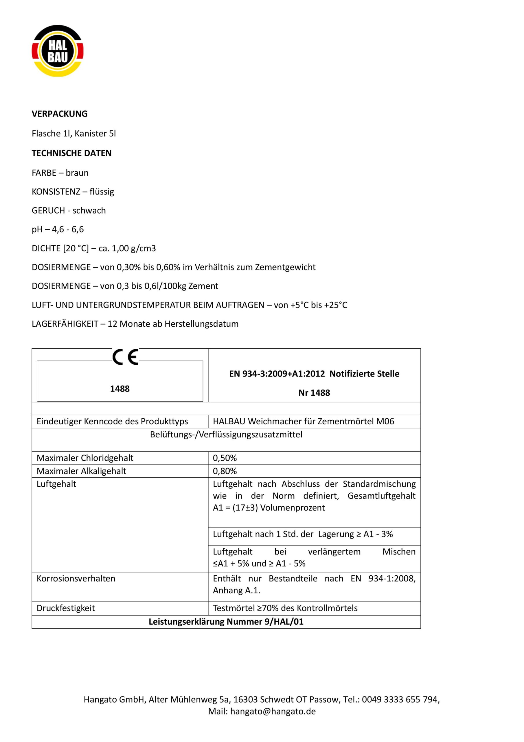 Weichmacher für Baumörtel 30L Flüssig Ersetzt Kalk in Mauer- und Putzmörteln für Temperaturen bis -2°C M06 – Bild 4