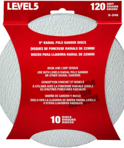 LEVEL5 Schleifscheiben 10 Pack Klettpads 120 Körnung für 9“ Schleifkopf 5-346