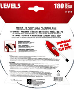 Alternative view of LEVEL5 Schleifscheiben 10 Pack Klettpads 180 Körnung für 9“ Schleifkopf 5-348