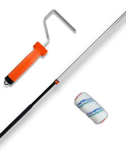 Maler Set 3tlg Farbroller Malerwalze 10cm Mikrofaser Teleskopstiel 1,8m Click