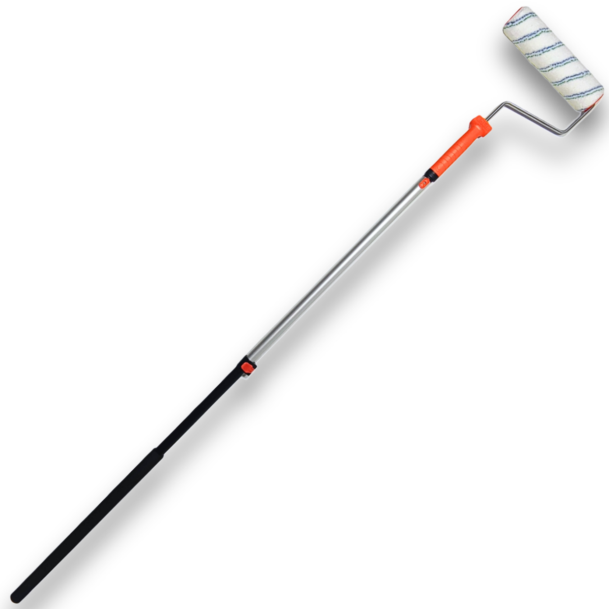 Maler Set 3tlg Farbroller Malerwalze 25cm Mikrofaser Teleskopstiel 1,8m Click – Bild 3