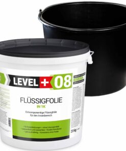 Dichtset Flüssigfolie 20kg + kostenlos 20L Mörteleimer PVC Abdichtung LEVEL+ SET403