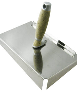 Fugblech Fugbrett Edelstahl 245x155x50mm Verfugungshilfe Keramikfliesen Klinker Ledergriff CT04