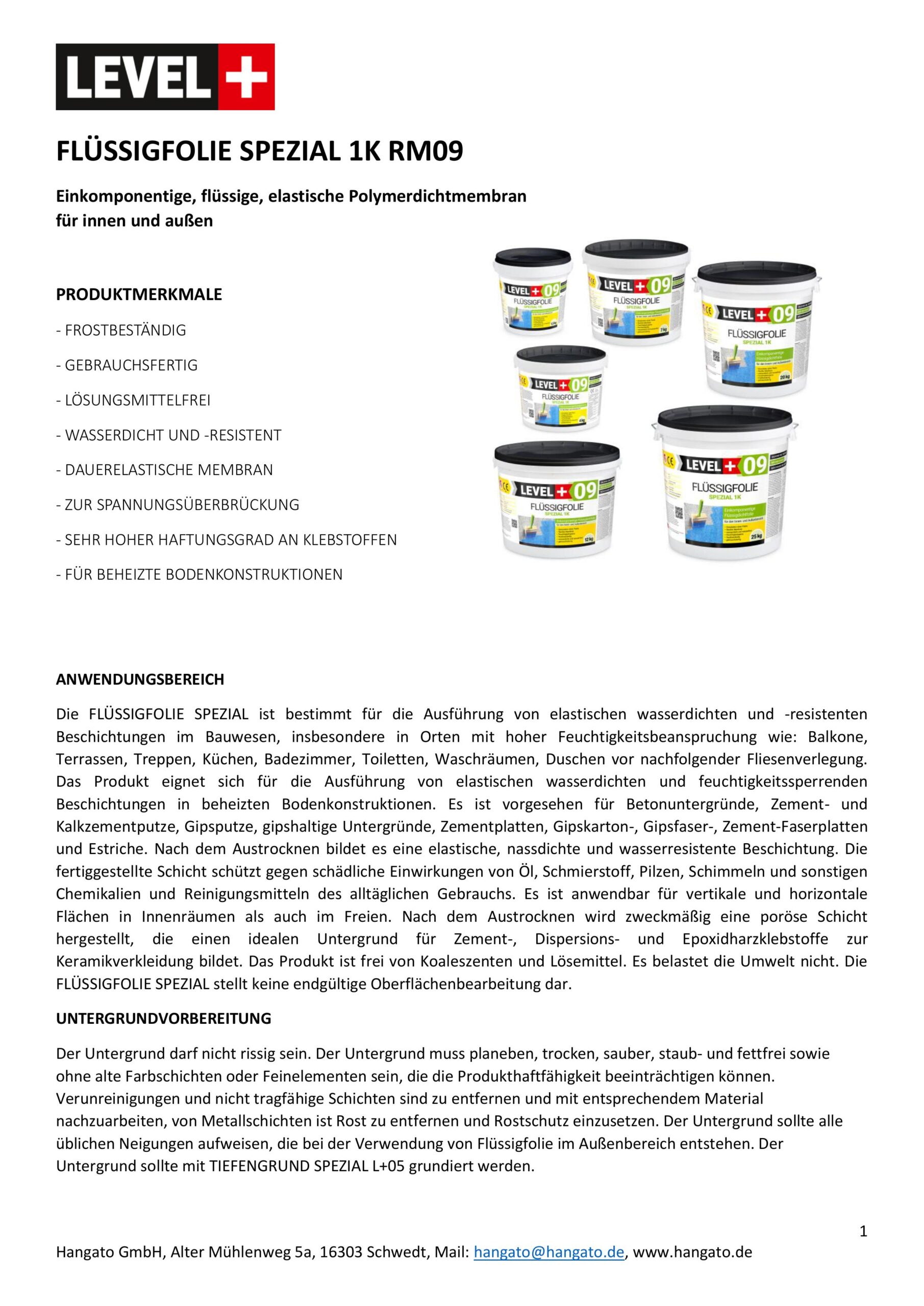 Flüssigfolie Spezial 1K Dichtfolie Abdichtfolie Abdichtung 40Kg + Farbroller 25cm LEVEL+09 – Bild 13