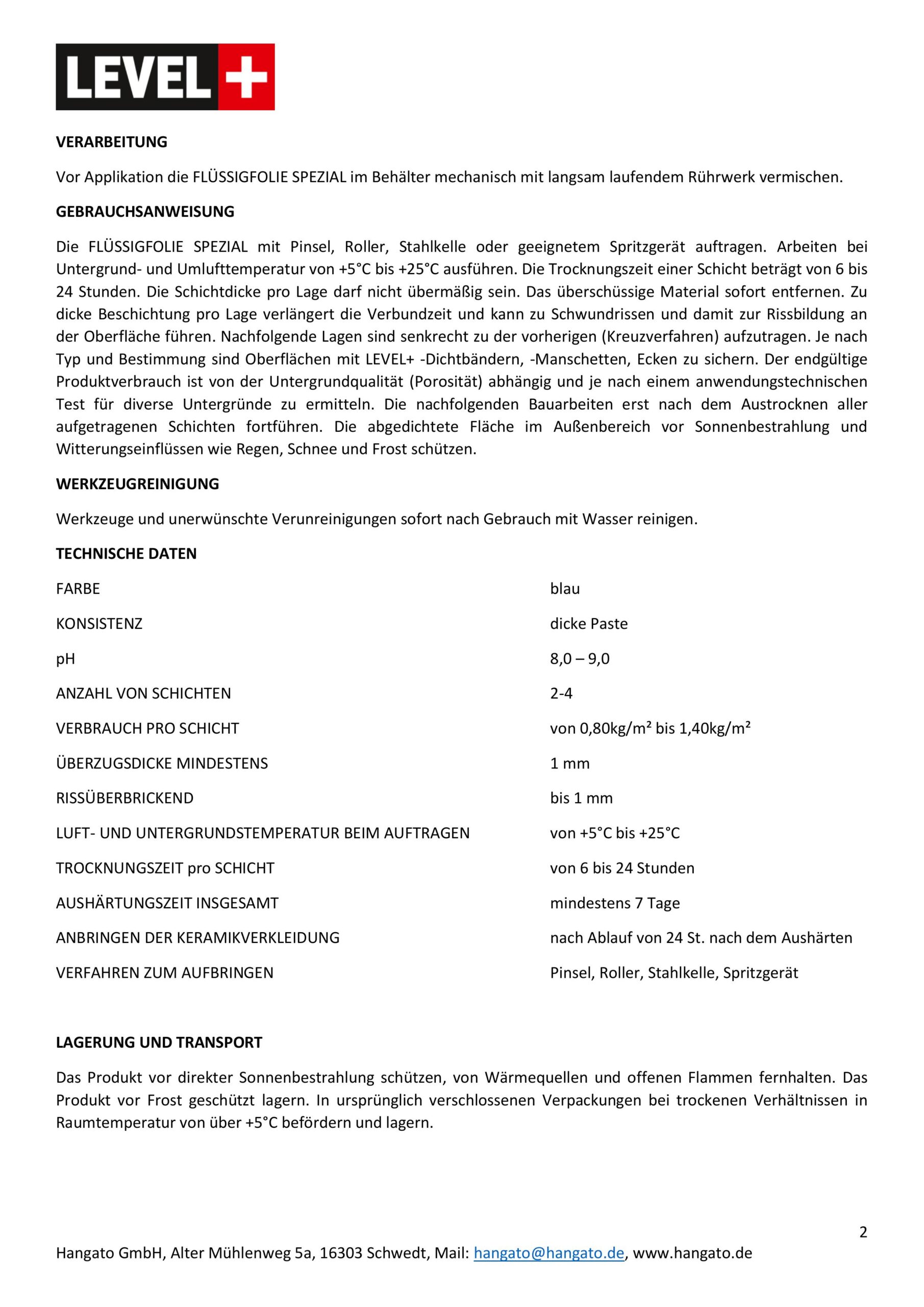 Flüssigfolie Spezial 1K Dichtfolie Abdichtfolie Abdichtung 40Kg + Farbroller 25cm LEVEL+09 – Bild 14