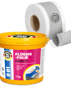 Dichtset Flüssigfolie 7Kg Dichtfolie Dichtband 10m AbdichtungSet Dusche Bad H11