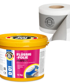 Dichtset Flüssigfolie 12Kg Dichtfolie Dichtband 5m AbdichtungSet Dusche Bad H20