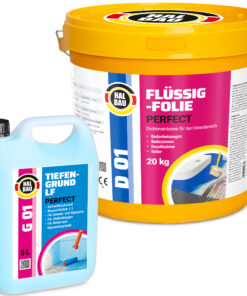 Dichtset Flüssigfolie 20Kg Dichtfolie Tiefengrund 5L Dusche Bad Innen H43