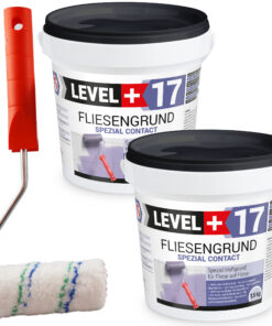 Fliesengrund 3kg Fliese auf Fliese Haftgrund Quarzgrund + Farbroller 10cm SET LEVEL+17