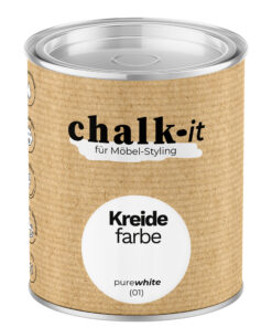 Kreidefarbe Chalk-it (01) Pure White 0,125L Shaby Chic Möbel Holzlack Natur Vintage Möbellack