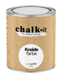 Kreidefarbe Chalk-it (01) Pure White 0,75L Shaby Chic Möbel Holzlack Natur Vintage Möbellack