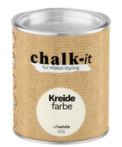 Kreidefarbe Chalk-it (02) OffWhite 0,125L Shaby Chic Möbel Holzlack Natur Vintage Möbellack