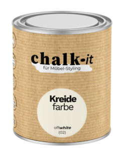Kreidefarbe Chalk-it (02) OffWhite 0,75L Shaby Chic Möbel Holzlack Natur Vintage Möbellack