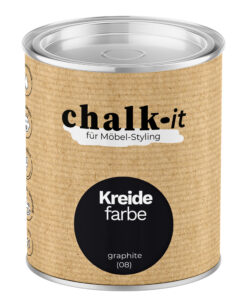 Kreidefarbe Chalk-it (08) Graphite 0,125L Shaby Chic Möbel Holzlack Natur Vintage Möbellack