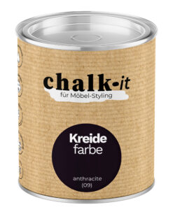 Kreidefarbe Chalk-it (09) Anthracite 0,125L Shaby Chic Möbel Holzlack Natur Vintage Möbellack
