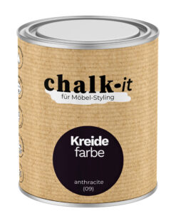 Kreidefarbe Chalk-it (09) Anthracite 0,75L Shaby Chic Möbel Holzlack Natur Vintage Möbellack