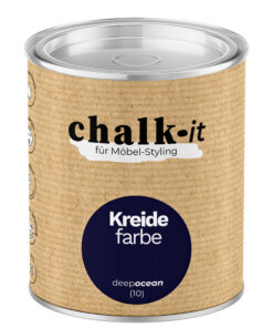 Kreidefarbe Chalk-it (10) Deep Ocean 0,125L Shaby Chic Möbel Holzlack Natur Vintage Möbellack