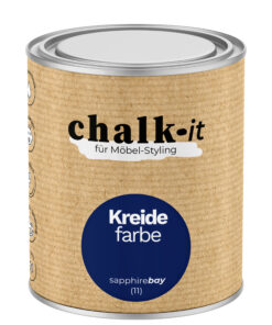 Kreidefarbe Chalk-it (11) Sapphire Bay 0,75L Shaby Chic Möbel Holzlack Natur Vintage Möbellack