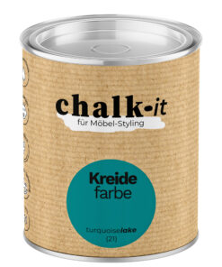 Kreidefarbe Chalk-it (21) Turquoise Lake 0,125L Shaby Chic Möbel Holzlack Natur Vintage Möbellack