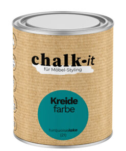 Kreidefarbe Chalk-it (21) Turquoise Lake 0,75L Shaby Chic Möbel Holzlack Natur Vintage Möbellack