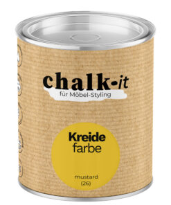 Kreidefarbe Chalk-it (26) Mustard 0,125L Shaby Chic Möbel Holzlack Natur Vintage Möbellack