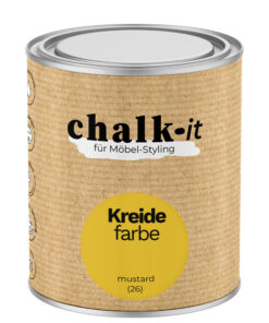 Kreidefarbe Chalk-it (26) Mustard 0,75L Shaby Chic Möbel Holzlack Natur Vintage Möbellack