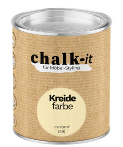 Kreidefarbe Chalk-it (29) Custard 0,125L Shaby Chic Möbel Holzlack Natur Vintage Möbellack