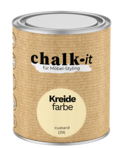 Kreidefarbe Chalk-it (29) Custard 0,75L Shaby Chic Möbel Holzlack Natur Vintage Möbellack