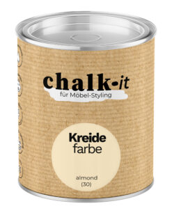 Kreidefarbe Chalk-it (30) Almond 0,125L Shaby Chic Möbel Holzlack Natur Vintage Möbellack