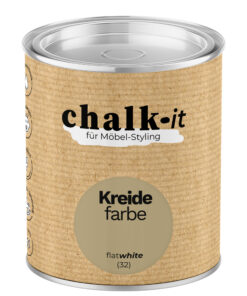 Kreidefarbe Chalk-it (32) Flat White 0,125L Shaby Chic Möbel Holzlack Natur Vintage Möbellack