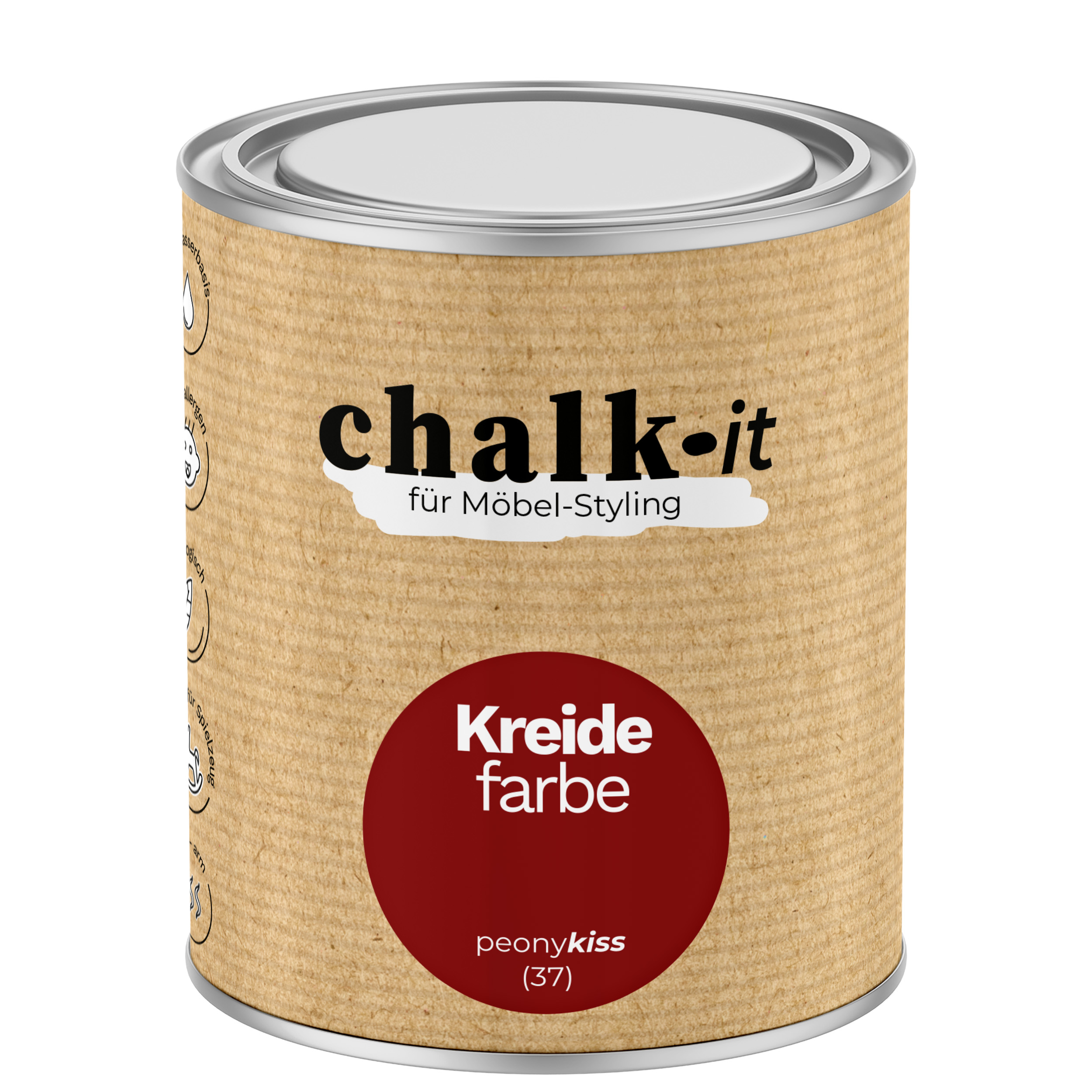 Kreidefarbe Chalk-it (37) Peony Kiss 0,75L Shaby Chic Möbel Holzlack Natur Vintage Möbellack